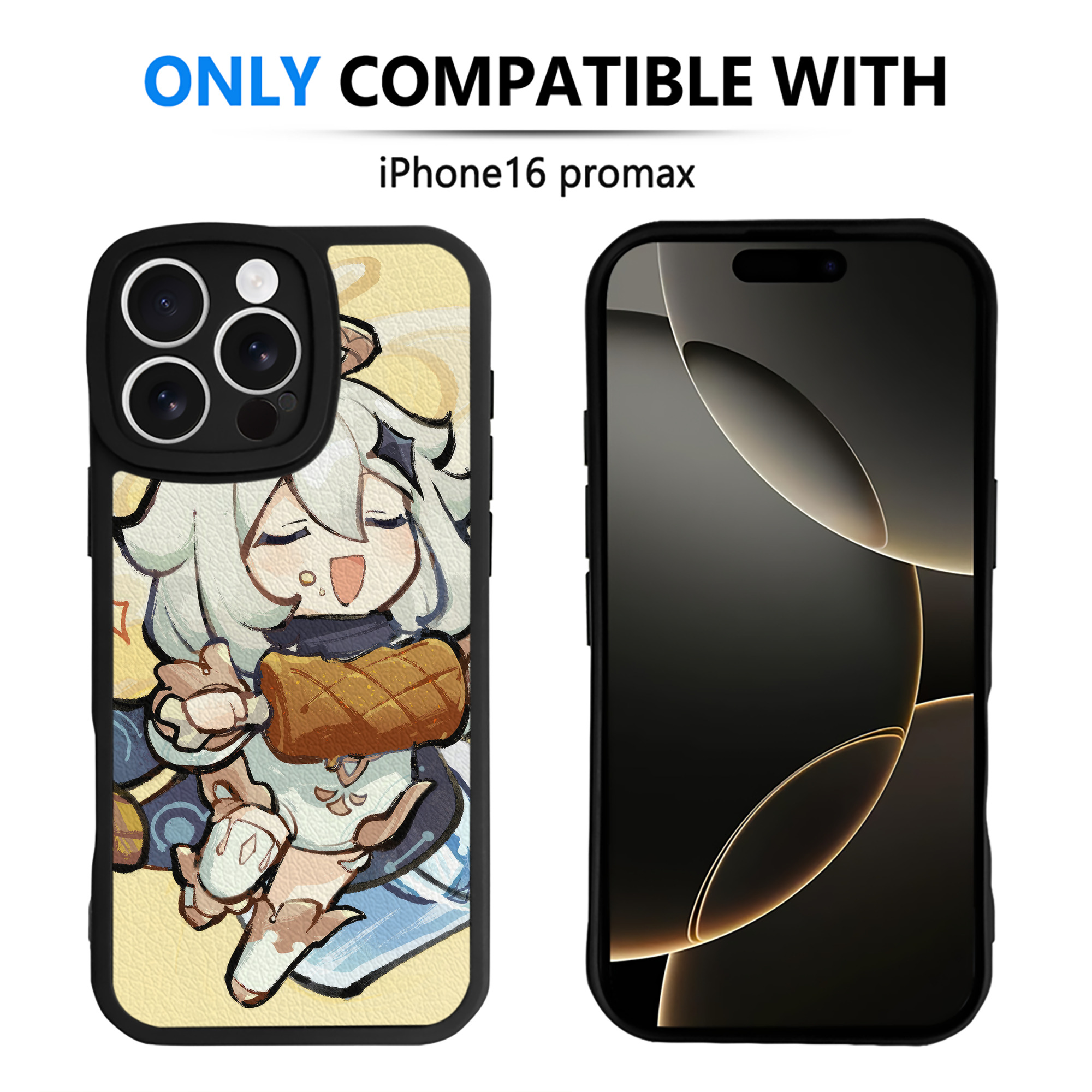 げんし神 genshin 【iPhone 16シリーズ対応】シリコンスマホケース（レザー調） 材質：シリコン